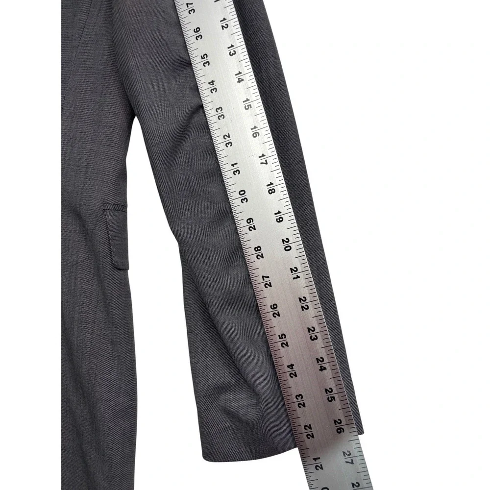 Charles Tyrwhitt 40L 34x32 Gray Sharkskin 2pc Pant Suit Slim Fit 100% Wool